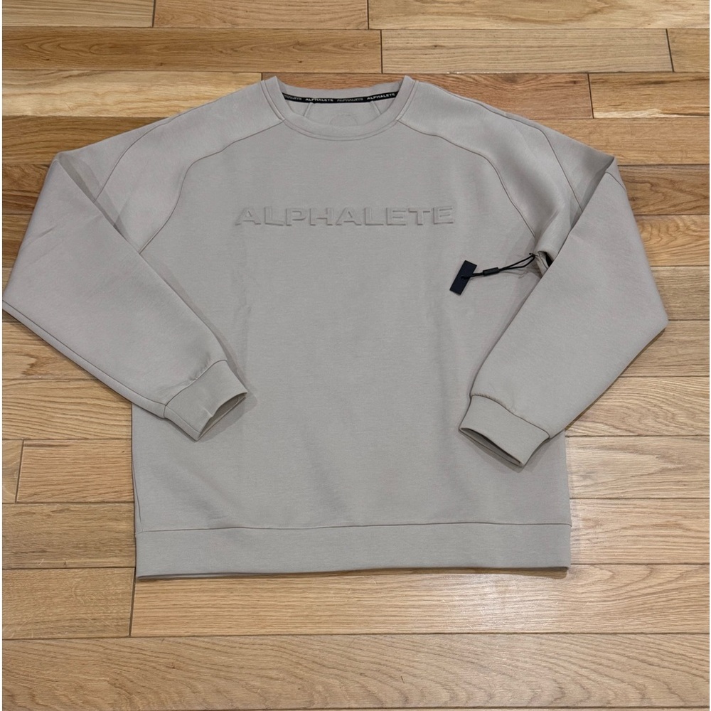NWT Alphalete tan sweatshirt size large Unisex